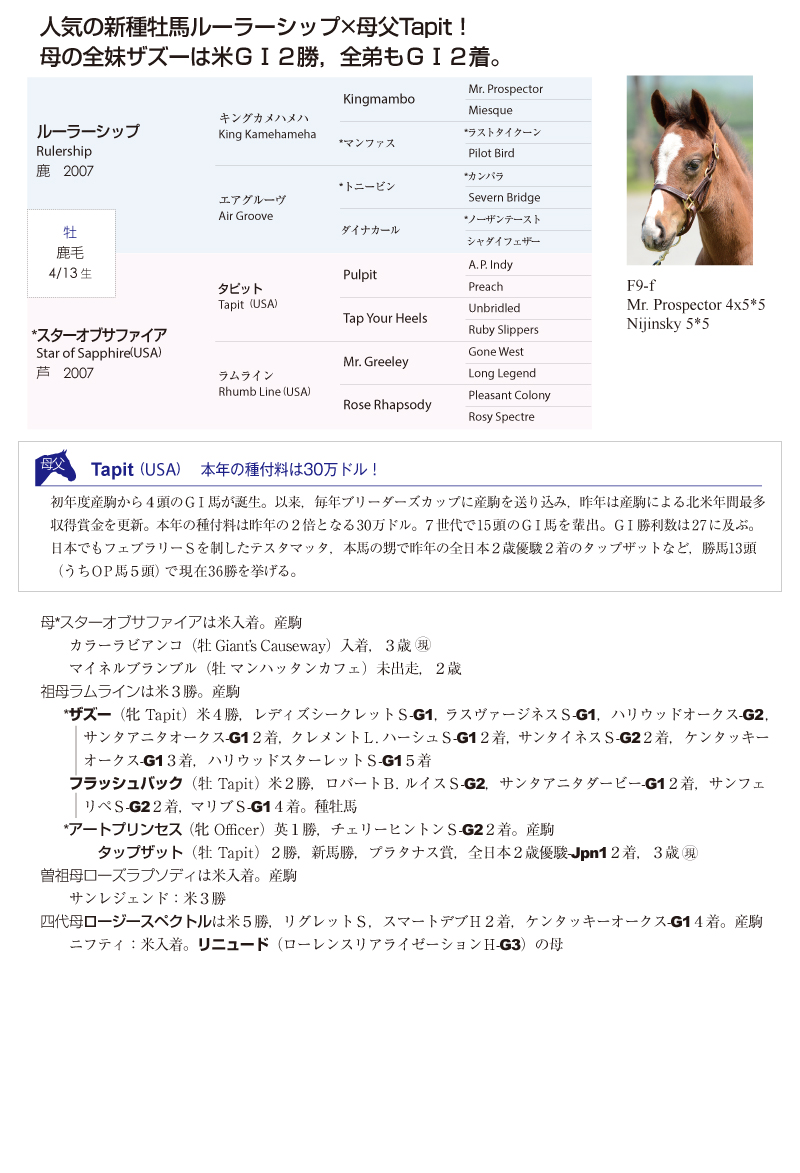 スターオブサファイア2015基本情報